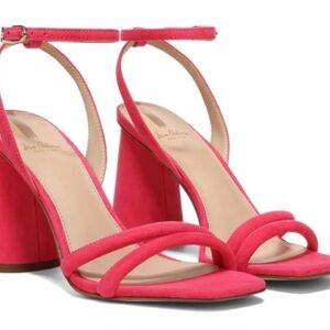 Sam Edelman Kia Ultra Fuchsia Suede Block Heels